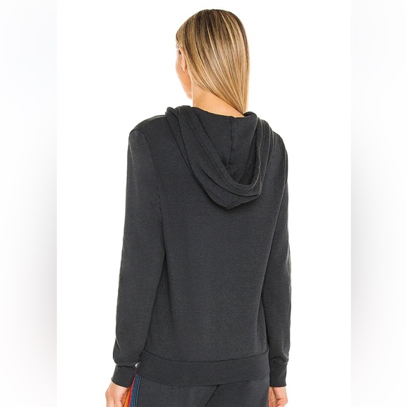 Aviator Nation 5-Stripes Hoodie in Charcoal Made in USA NWT MSRP $190 Size S - Picture 3 of 7